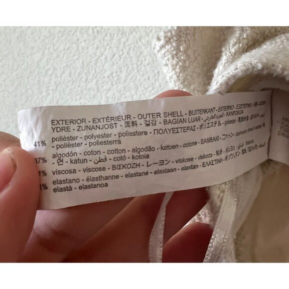 Zara Cream Textured Corset Tank Top Size L - Picture 7 of 7